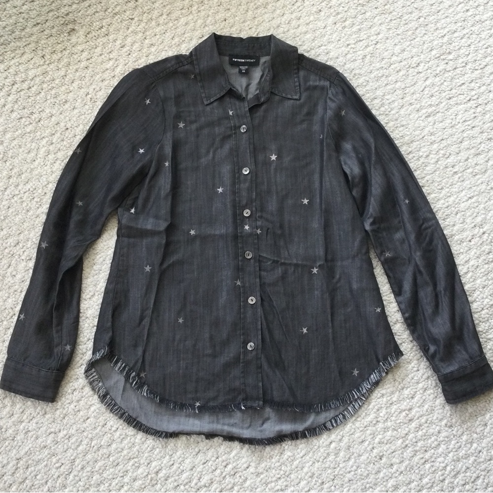 Fifteen Twenty gray button down with stars